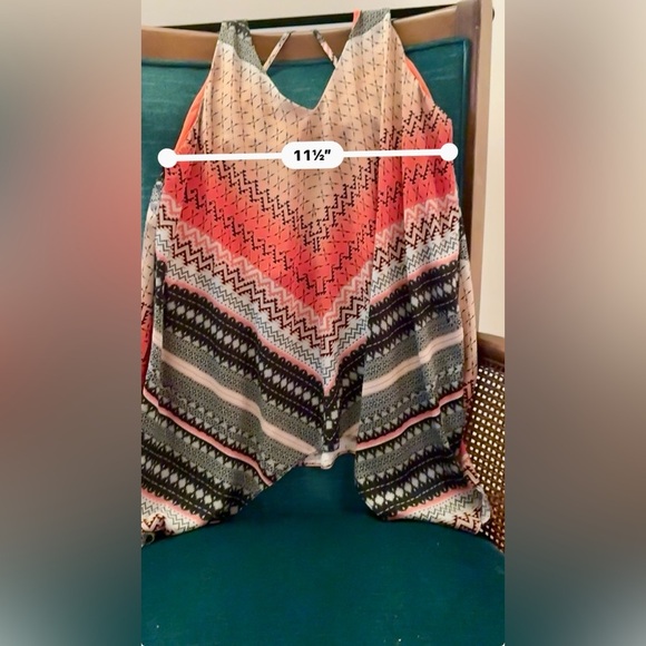 2/$15 - River Island Boho Handkerchief Hem Tank - UK 10 (US 6) - Picture 8 of 10